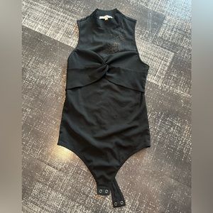 Mesh mock neck bodysuit from Express, size S.